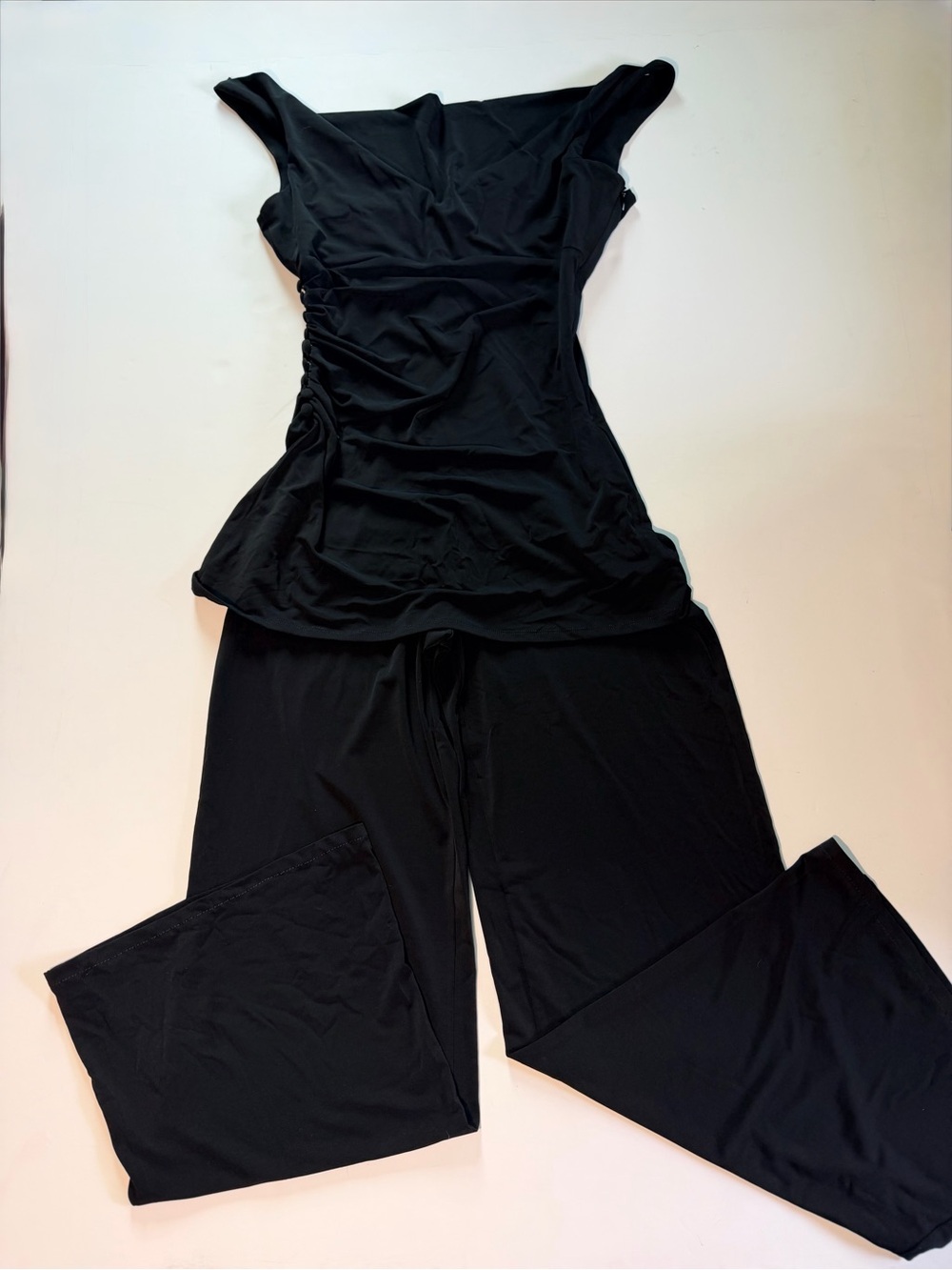 White House Black Market Black Women's Dress attached Pant set